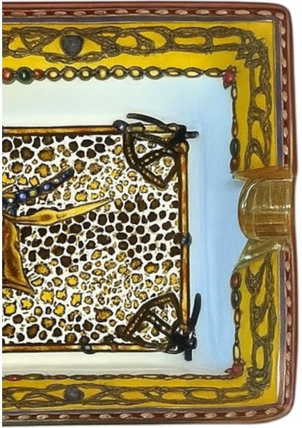 Motifli El Işleme Porselen Küllük – Şık ve Özel Tasarım - Lüks Dekoratif Koleksiyon Ürünü indirimleri