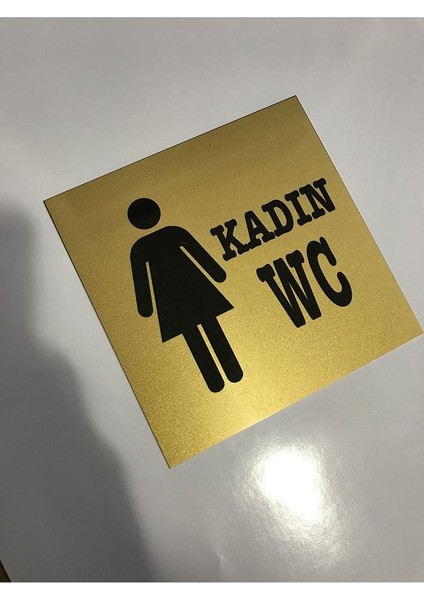 Wc Tabelası Metal Kadın 15*15 cm