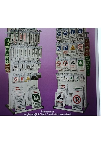 Iş Güvenliği Uyarı ve Kapı Isimlik Leha Standı Levhaları Ile Birlikte 762 Parça Ürün