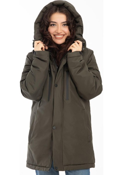 Spor Kadın Polarlı Su ve Rüzgar Geçirmez Kapüşonlu Kışlık Mont & Kaban & Parka fiyatları