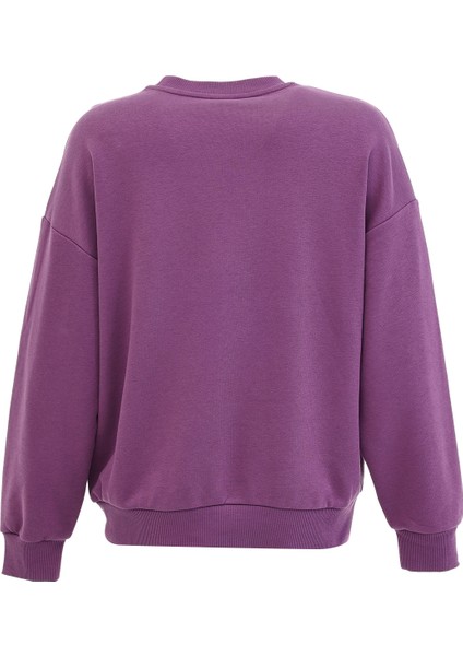 New Id Reg Crew Mor Kadın Sweatshirt fırsatları