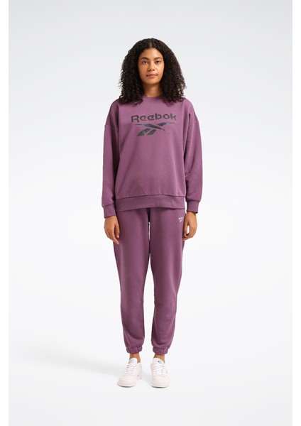 New Id Reg Crew Mor Kadın Sweatshirt