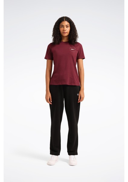 Q3 Id Tee Bordo Kadın Kısa Kol T-Shirt