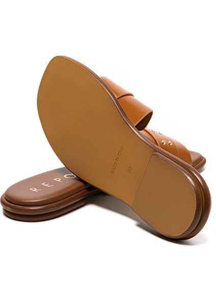 Kadın Terlik 70112-E5 Repo Cuoio