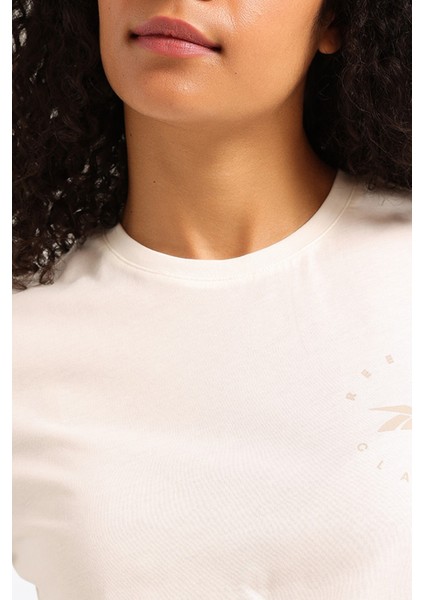 Q3 Id Tee Ekru Kadın Kısa Kol T-Shirt