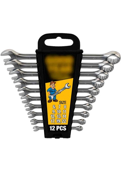 12 Parça Kombine Anahtar Takımı Bijon Cıvata Sökme Sıkma El Aletleri Seti Çelik Anahtar Takımı fiyatları