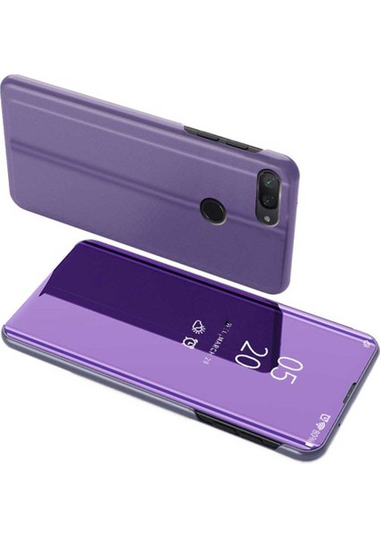 Xiaomi Mi 8 Lite Uyumlu Aynalı Kapaklı Lüx Kılıf