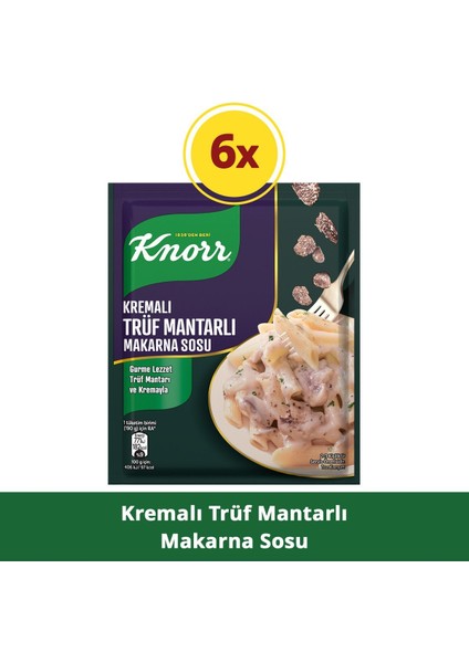 Kremalı Trüf Mantarlı Makarna Sosu 52 gr x 6 Adet
