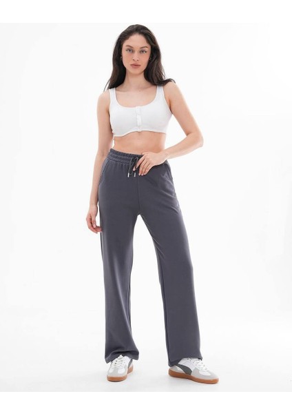 Yüksek Bel Düz Paça Kadın Eşofman Altı fırsatları
