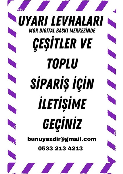 Önce Iş Güvenliği Tabelası Kalın Malzeme 3 mm Forex A4 fiyatları