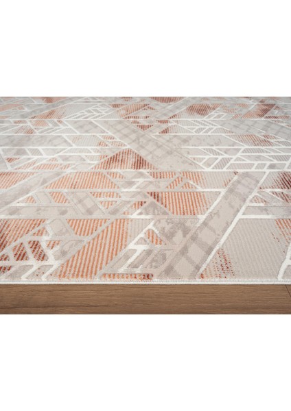 Armada AD005T Gri Halı Pudra Geometrik Detaylı Akrilik Tozu Az Salon Halısı Yatak Odası Karidor fırsatları