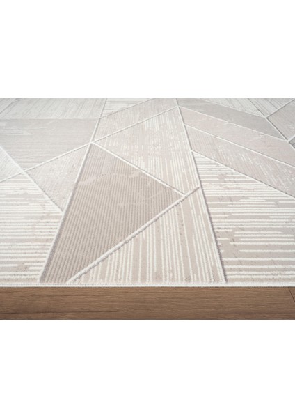 Armada AD003G Gri Halı Modern Geometrik Detaylı Akrilik Tozu Az Salon Halısı Yatak Odası Karidor fırsatları