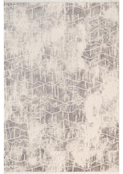 Scala SC016 G Beyaz Halı Gri Detaylı Tozu Az Akrilik Salon Yatak Odası Mutfak Koridor Halısı fiyatları