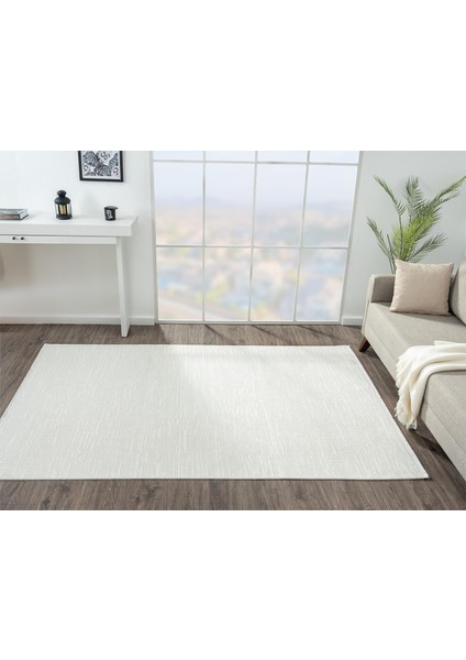 Nexus NX010A Beyaz Halı Modern Desen Antialerjik Pamuk Taban Salon Halısı Yatak Odası Mutfak Koridor indirimleri