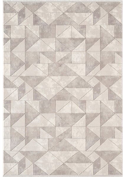 Porto PP004G Gri Geometrik Desenli Akrilik Halı Yumuşak Dokulu Tozu Az Yatak Odası Mutfak Koridor fiyatları