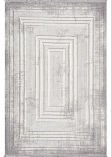 Armony AR002A Gri Halı Modern Desenli Akrilik Pamuk Taban Tozu Az Salon Halısı Yatak Odası Koridor modelleri