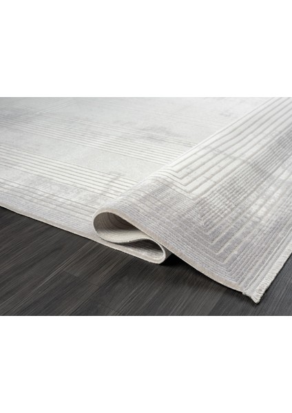 Armony AR002A Gri Halı Modern Desenli Akrilik Pamuk Taban Tozu Az Salon Halısı Yatak Odası Koridor fırsatları