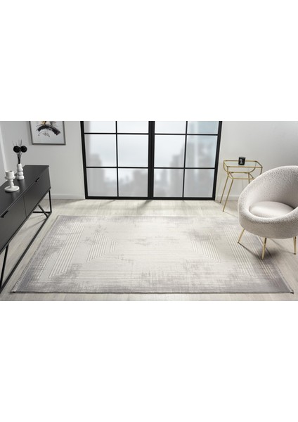 Armony AR002A Gri Halı Modern Desenli Akrilik Pamuk Taban Tozu Az Salon Halısı Yatak Odası Koridor indirimleri