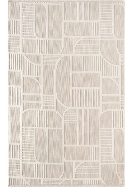 Tablo TL008A Beyaz Halı Geometrik Desen Antialerjik Pamuk Taban Yıkanabilir Salon Halısı Yatak Odası modelleri