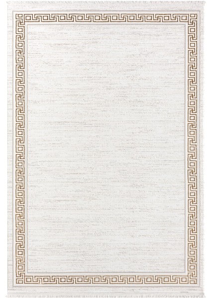 Vista VS007A Beyaz Halı Modern Desen Antialerjik Pamuk Taban Yıkanabilir Salon Halısı Yatak Odası modelleri