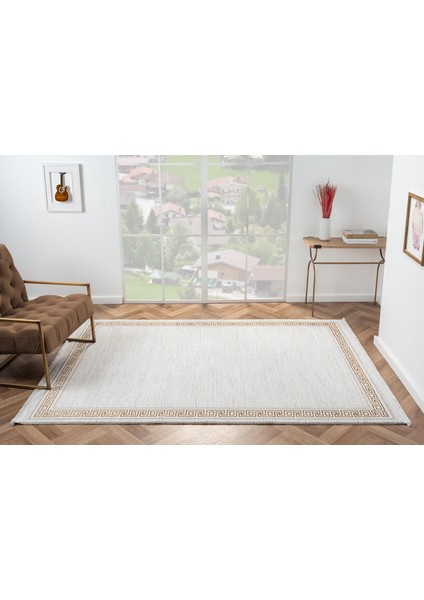 Vista VS007A Beyaz Halı Modern Desen Antialerjik Pamuk Taban Yıkanabilir Salon Halısı Yatak Odası indirimleri