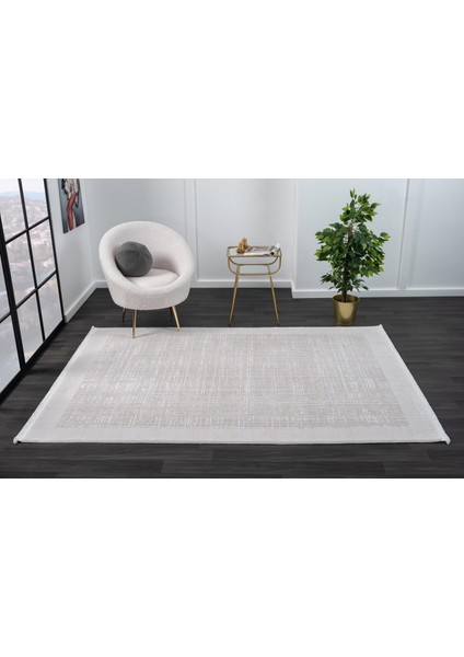 Vista VS003A Beyaz Halı Modern Desen Antialerjik Pamuk Taban Yıkanabilir Salon Halısı Yatak Odası indirimleri