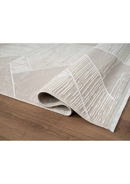 Armada AD003G Gri Halı Modern Geometrik Detaylı Akrilik Tozu Az Salon Halısı Yatak Odası Karidor modelleri