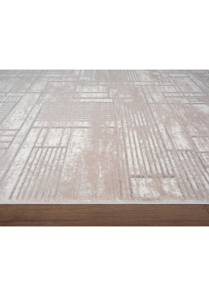 Porto PP003B Beyaz Geometrik Desenli Akrilik Halı Yumuşak Dokulu Tozu Az Yatak Odası Mutfak Koridor fırsatları