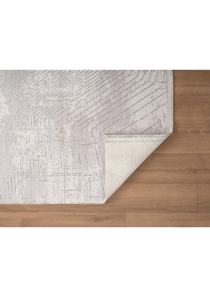 Feel FL009G Krem Halı Modern Desenli Akrilik Tozu Az Pamuk Taban Salon Halısı Yatak Odası Koridor modelleri