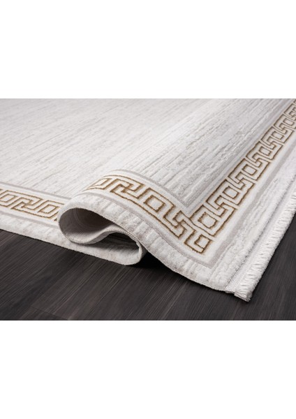 Vista VS007A Beyaz Halı Modern Desen Antialerjik Pamuk Taban Yıkanabilir Salon Halısı Yatak Odası fırsatları