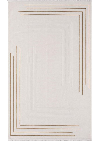 Scala SC003A Beyaz Halı Modern Desenli Tozu Az Akrilik Salon Halısı Yatak Odası Mutfak Koridor modelleri