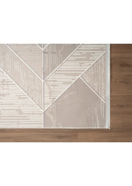 Armada AD003G Gri Halı Modern Geometrik Detaylı Akrilik Tozu Az Salon Halısı Yatak Odası Karidor indirimleri