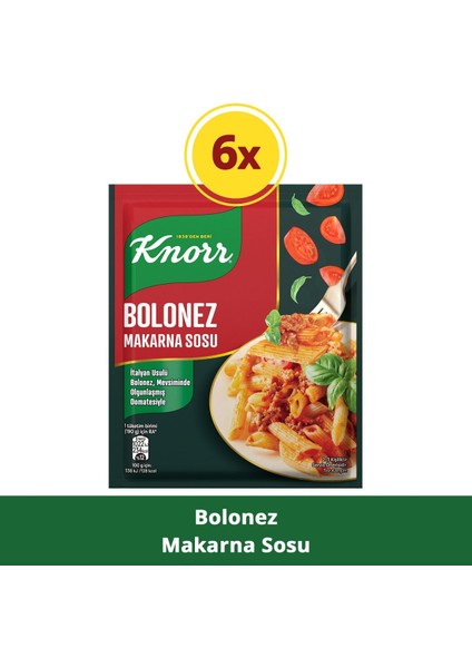 Bolonez Makarna Sosu 45 gr x 6 Adet