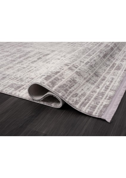 Scala SC008G Gri Halı Modern Desenli Tozu Az Akrilik Salon Halısı Yatak Odası Mutfak Koridor fırsatları