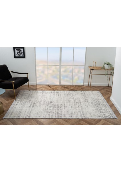 Scala SC008G Gri Halı Modern Desenli Tozu Az Akrilik Salon Halısı Yatak Odası Mutfak Koridor indirimleri