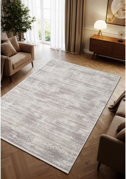 Porto PP001G Gri Akrilik Halı Yumuşak Dokulu Pamuk Taban Tozu Az Salon Yatak Odası Mutfak Koridor