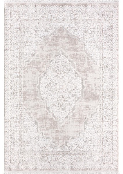 Vista VS002A Beyaz Halı Klasik Desen Antialerjik Pamuk Taban Yıkanabilir Salon Halısı Yatak Odası modelleri