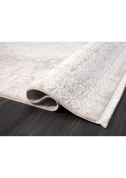 Vista VS002A Beyaz Halı Klasik Desen Antialerjik Pamuk Taban Yıkanabilir Salon Halısı Yatak Odası fırsatları