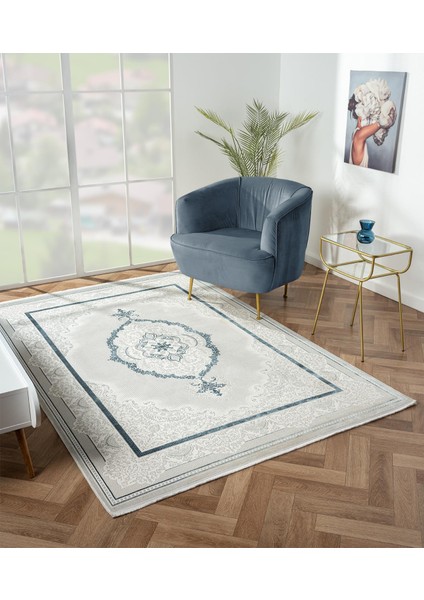 Nexus NX002A Krem Halı Klasik Desen Antialerjik Pamuk Taban Salon Halısı Yatak Odası Mutfak Koridor