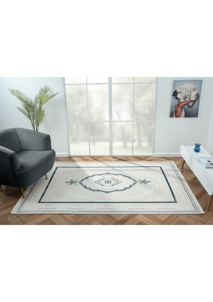 Nexus NX002A Krem Halı Klasik Desen Antialerjik Pamuk Taban Salon Halısı Yatak Odası Mutfak Koridor fırsatları