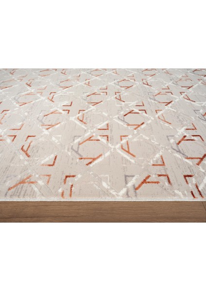 Armada AD006T Gri Halı Pudra Geometrik Detaylı Akrilik Tozu Az Salon Halısı Yatak Odası Karidor fırsatları