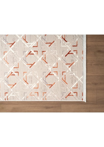 Armada AD006T Gri Halı Pudra Geometrik Detaylı Akrilik Tozu Az Salon Halısı Yatak Odası Karidor indirimleri