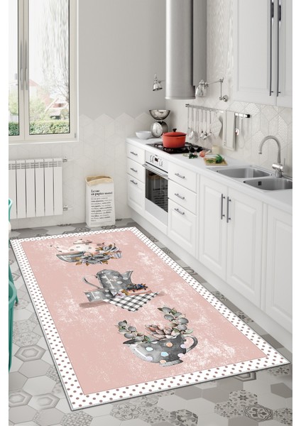 Dijital Baskılı Yıkanabilir Kaymaz Taban Mutfak Halısı