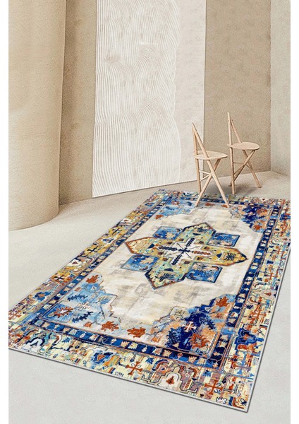 Makinede Yıkanabilir Kaymaz Taban Leke Tutmaz Salon Halısı Mutfak Halısı ve Yolluk