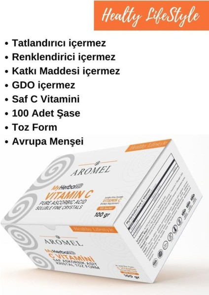 C Vitamini 100 Şase Askorbik Asit Alman Menşei 100 gr Ekstra Saf fiyatları