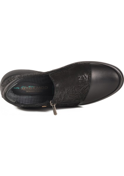 Siyah Hakiki Deri Kadın Casual Ayakkabı fırsatları