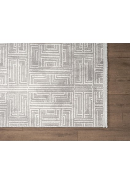 Armada AD008G Gri Halı Modern Desen Akrilik Jüt Taban Tozu Az Salon Halısı Yatak Odası Karidor modelleri