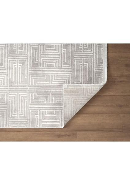 Armada AD008G Gri Halı Modern Desen Akrilik Jüt Taban Tozu Az Salon Halısı Yatak Odası Karidor fırsatları