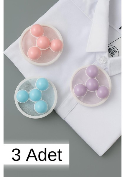 3 Adet Çamaşır Yıkama Topu Tüy ve Kıl Toplayıcı