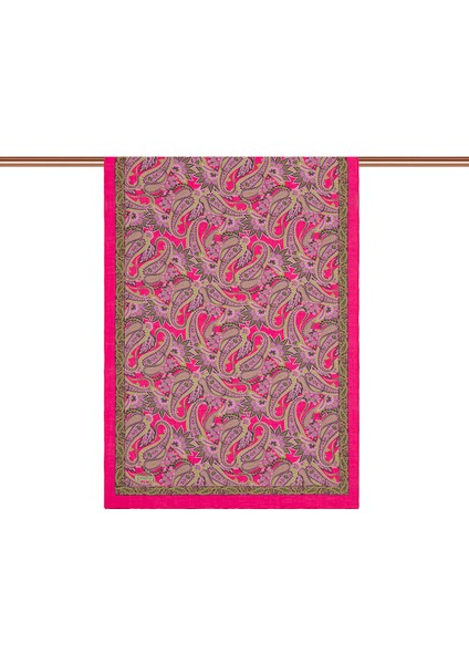 Fuşya Ipekevi Dört Mevsim Tensel Şal 2722